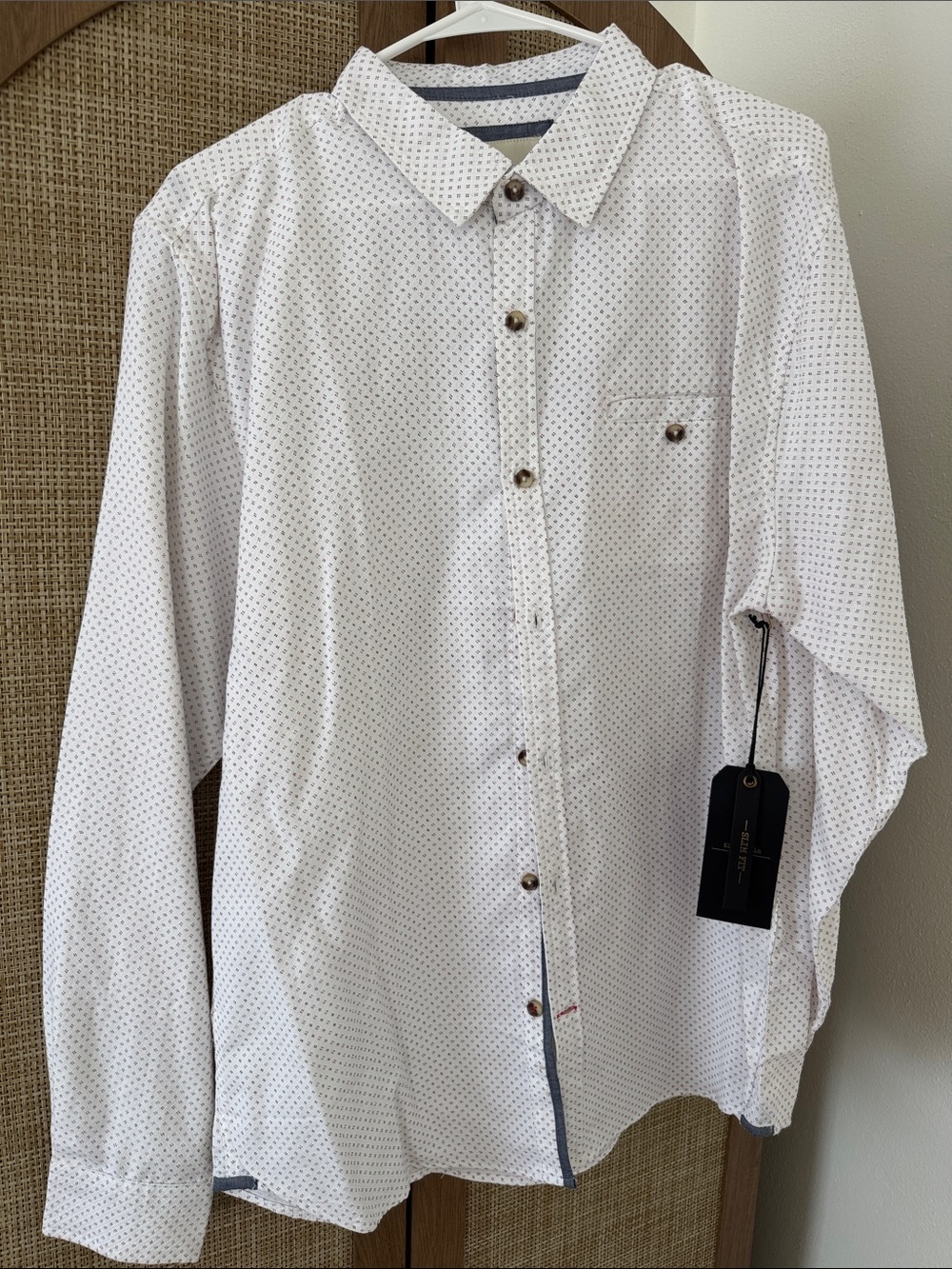 Six Lincoln New York Men’s Slim Fit Button Down Shirt White XL NWT